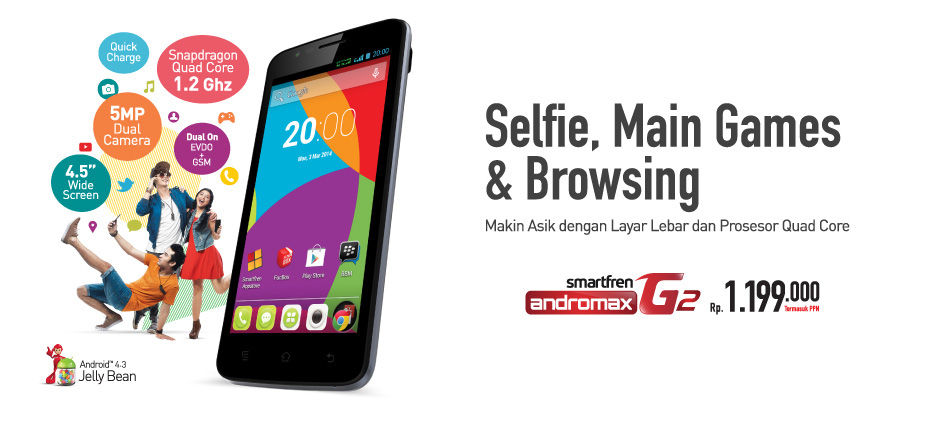 Harga dan perbedaan Smartfren Andromax C2, G2, i3, dan i3s