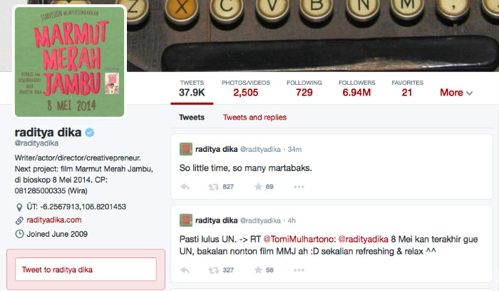 raditya dika twitter