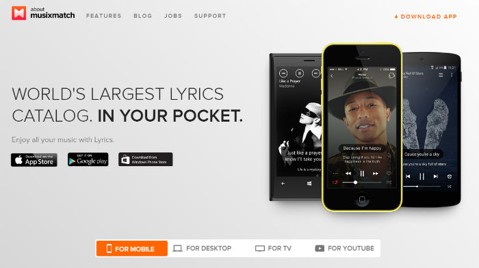 Review aplikasi musik gratis MusixMatch