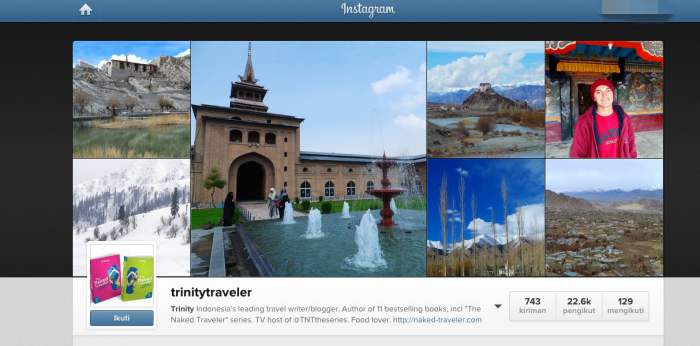 akun instagram trinity naked traveler