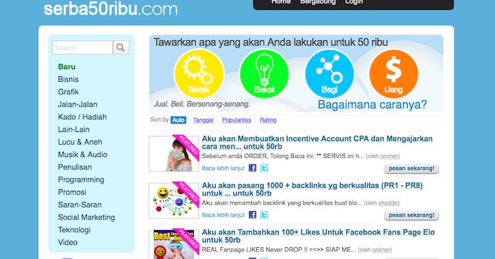 serba50ribu kumpulan marketplace freelancer