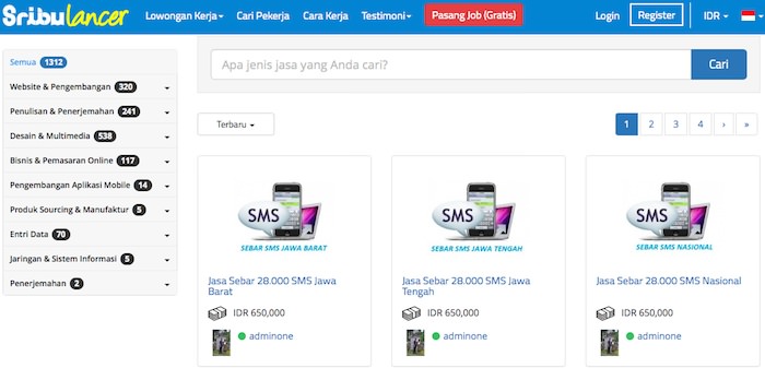 sribulancer kumpulan marketplace startup