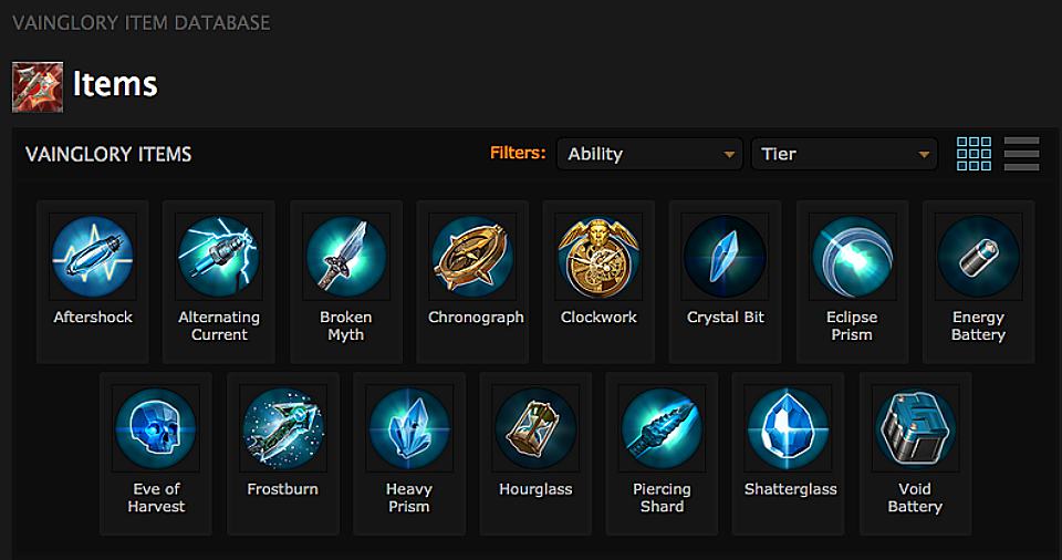 Vainglory Ability Items | Screenshot